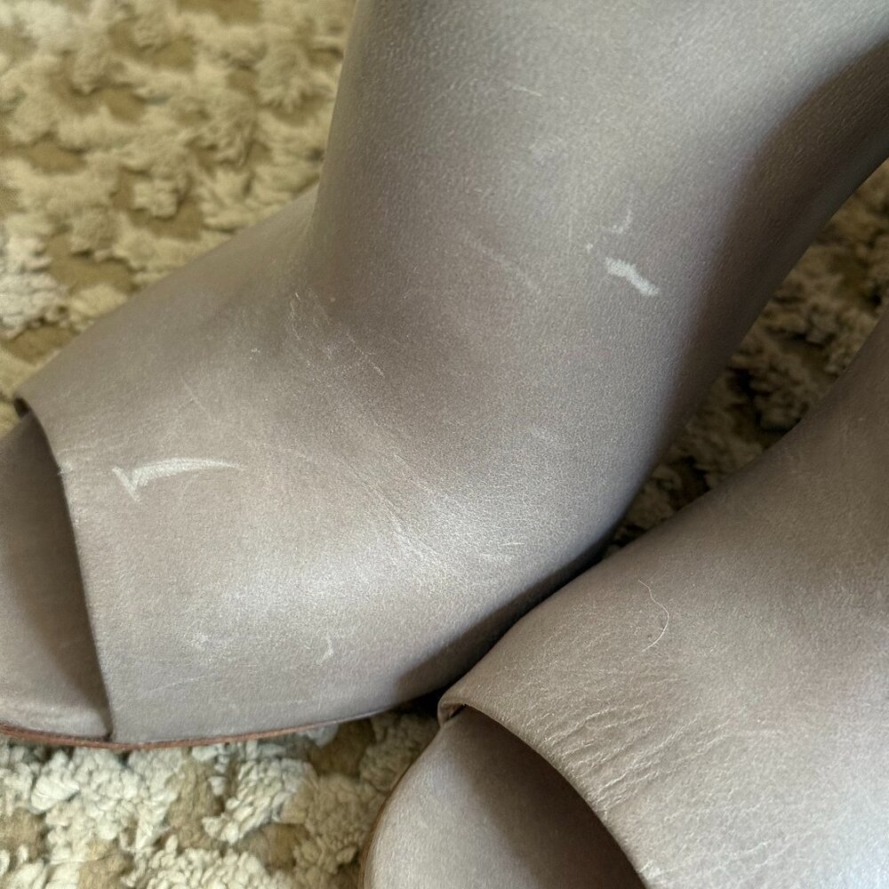Unworn Peep Toe Mule Grey - Picture 4 of 6